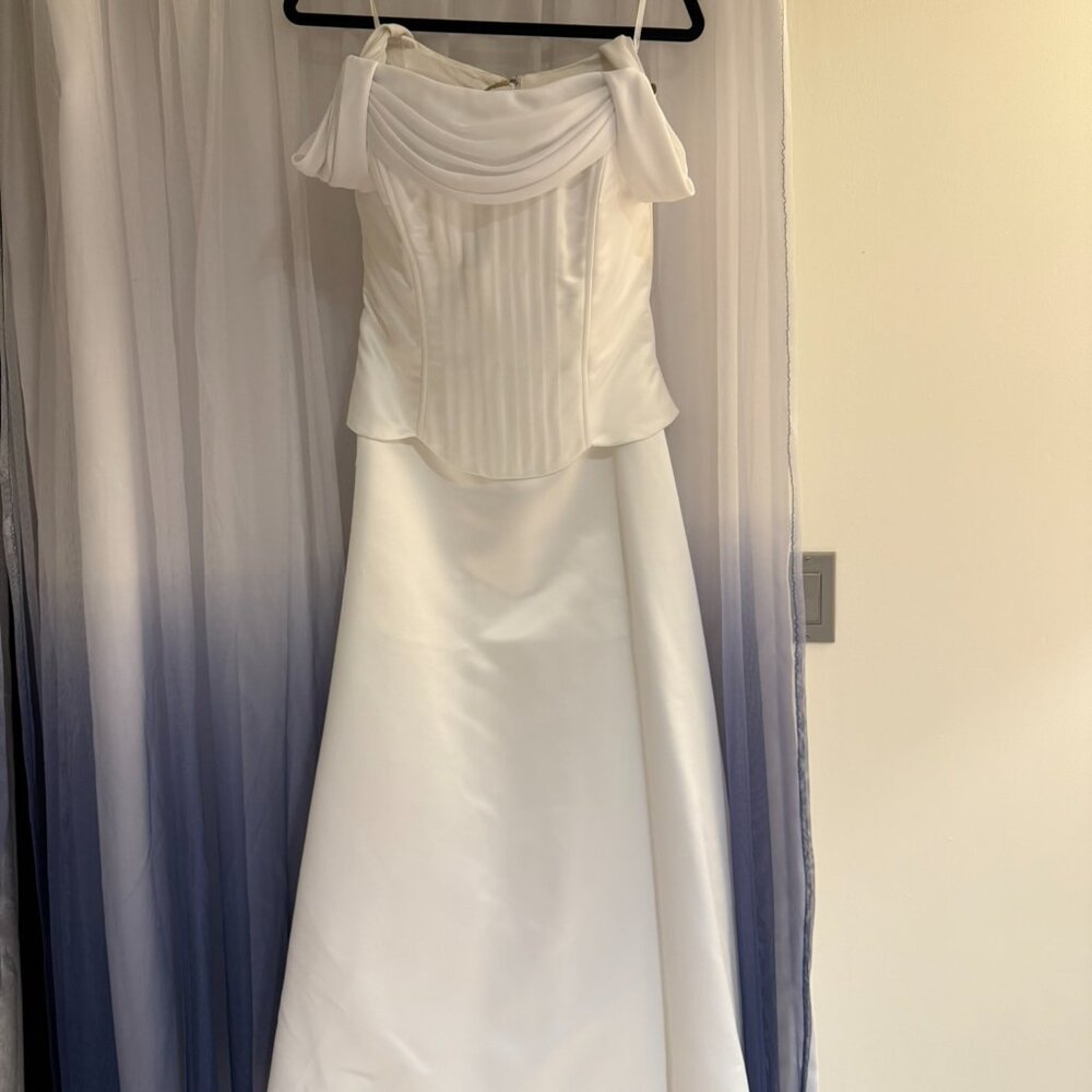 Jessica McClintok white formal gown